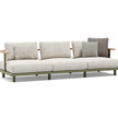 Luxury Bliss 3-Seater Sofa by Atmosphera with Teak Armrests Casa Design Group