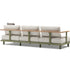 Luxury Bliss 3-Seater Sofa by Atmosphera with Teak Armrests Casa Design Group