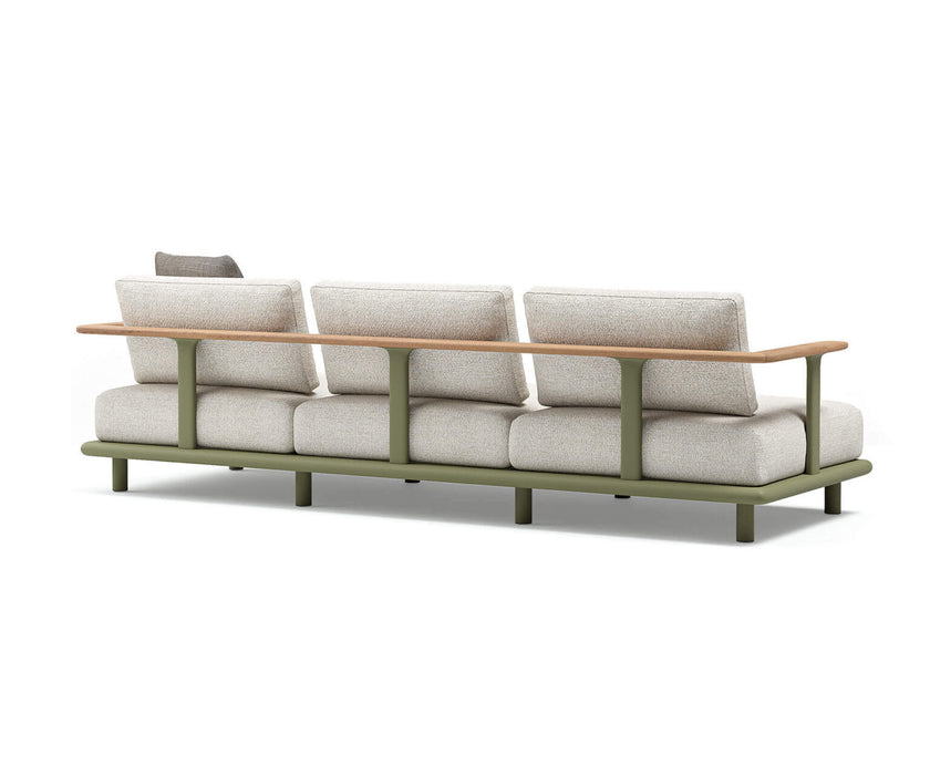 Luxury Bliss 3-Seater Sofa by Atmosphera with Teak Armrests Casa Design Group