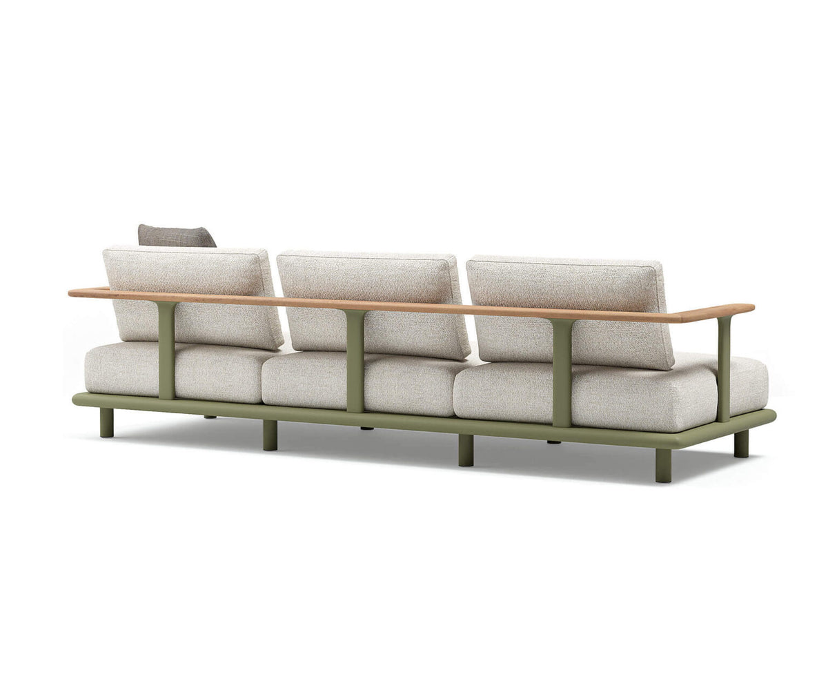 Luxury Bliss 3-Seater Sofa by Atmosphera with Teak Armrests Casa Design Group