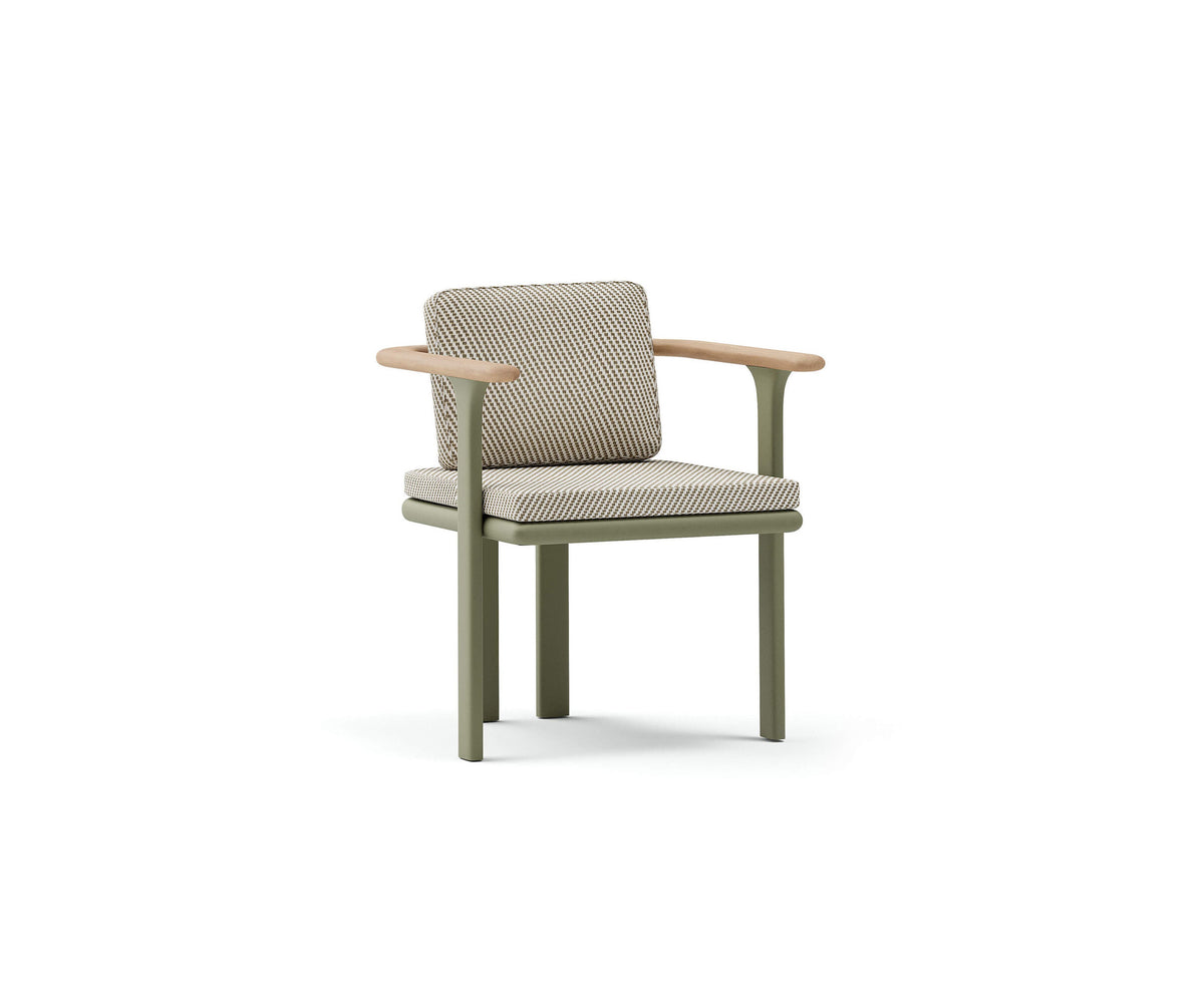 Luxury Bliss Dining Chair by Atmosphera with Teak Armrests Casa Design Group