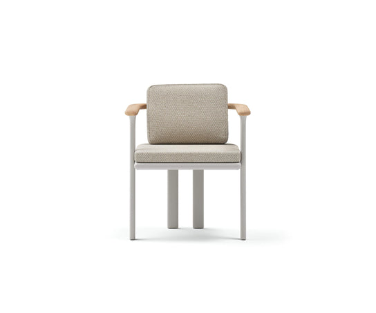 Luxury Bliss Dining Chair by Atmosphera with Teak Armrests Casa Design Group