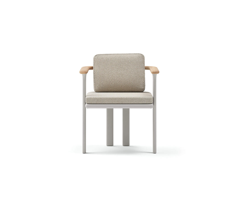 Luxury Bliss Dining Chair by Atmosphera with Teak Armrests Casa Design Group