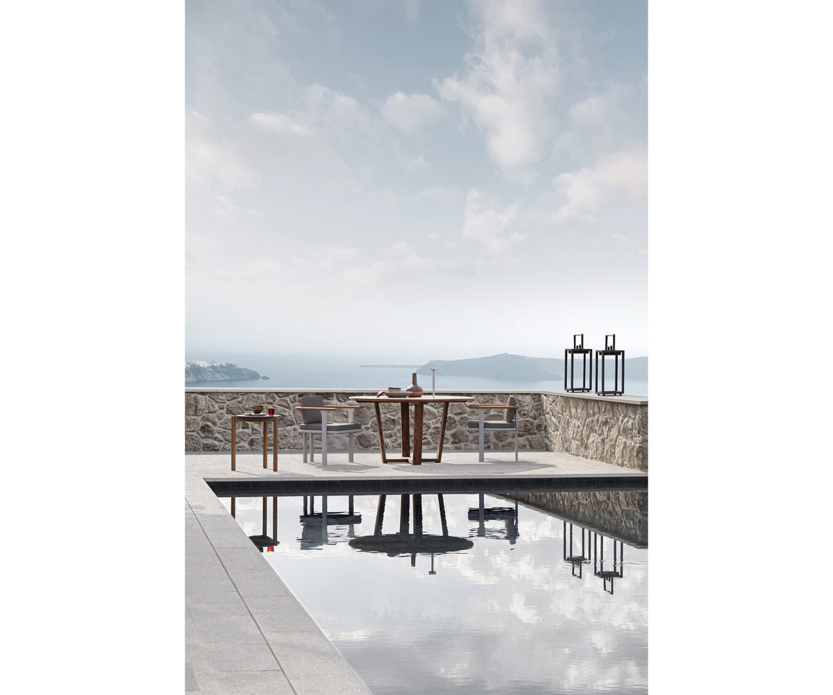 Luxury Bliss Dining Chair by Atmosphera with Teak Armrests Casa Design Group