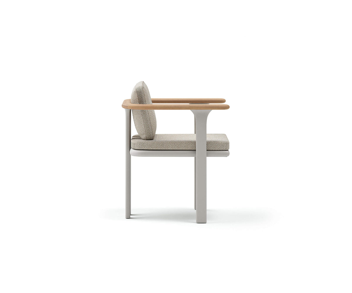 Luxury Bliss Dining Chair by Atmosphera with Teak Armrests Casa Design Group