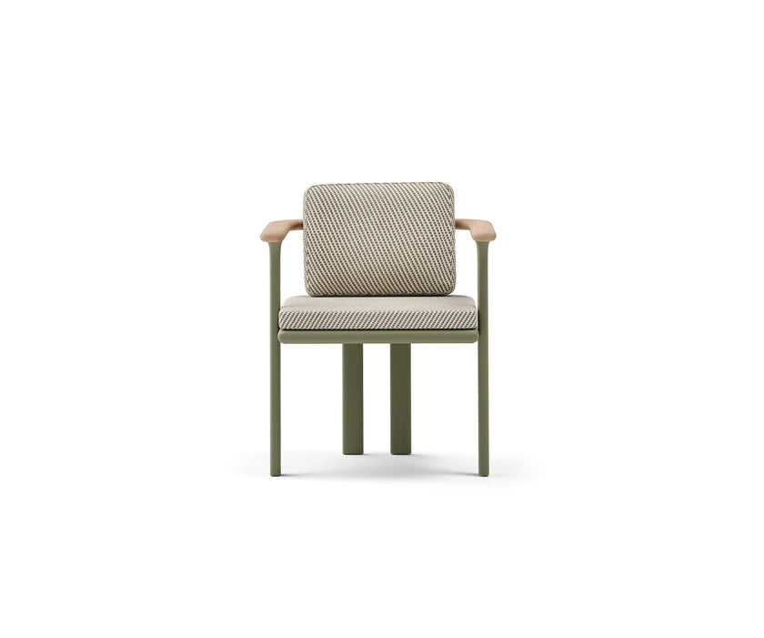 Luxury Bliss Dining Chair by Atmosphera with Teak Armrests Casa Design Group