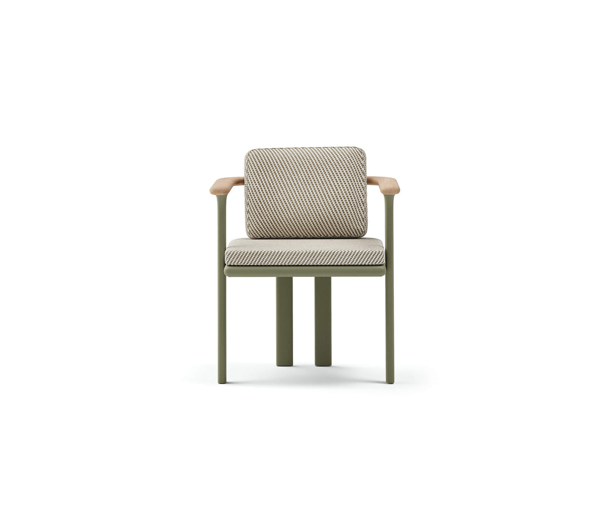 Luxury Bliss Dining Chair by Atmosphera with Teak Armrests Casa Design Group