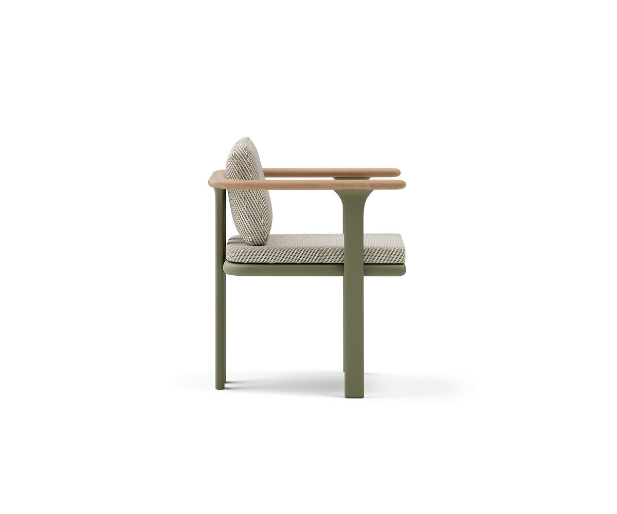 Luxury Bliss Dining Chair by Atmosphera with Teak Armrests Casa Design Group