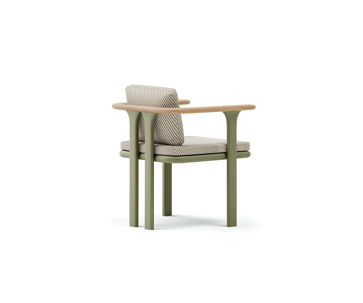 Luxury Bliss Dining Chair by Atmosphera with Teak Armrests Casa Design Group
