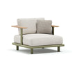 Luxury Bliss Lounge Chair by Atmosphera with Teak Armrests Casa Design Group