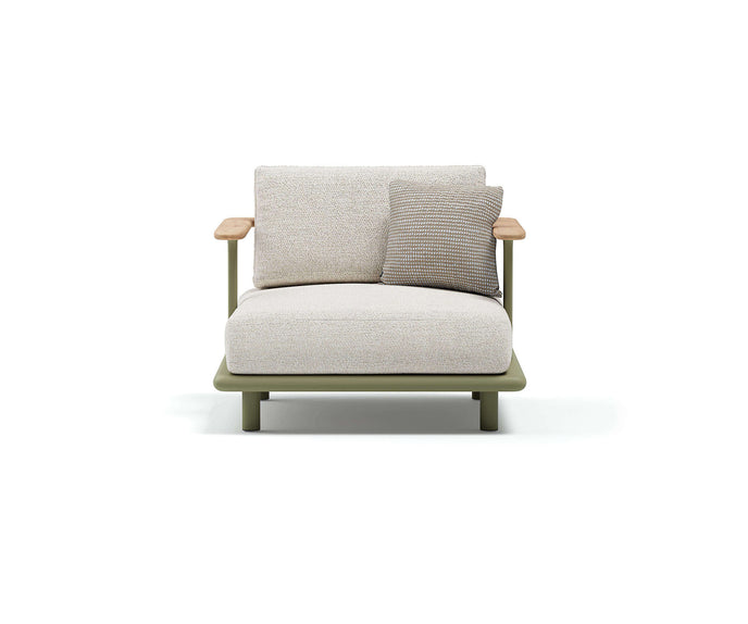 Luxury Bliss Lounge Chair by Atmosphera with Teak Armrests Casa Design Group