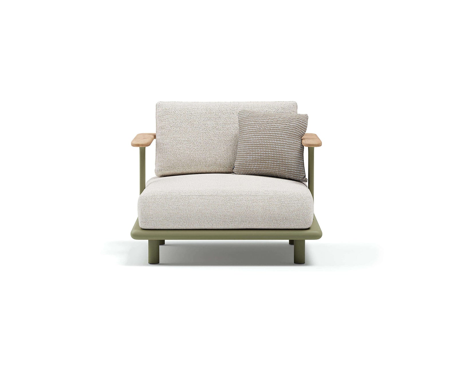 Luxury Bliss Lounge Chair by Atmosphera with Teak Armrests Casa Design Group