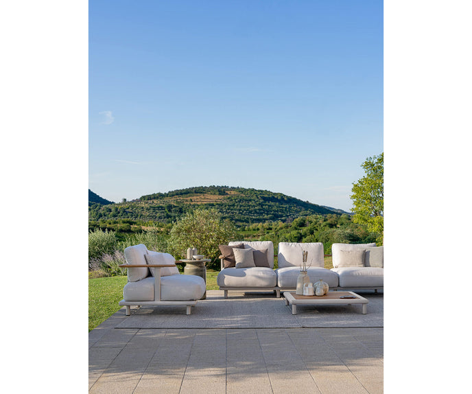 Luxury Bliss Lounge Chair by Atmosphera with Teak Armrests Casa Design Group