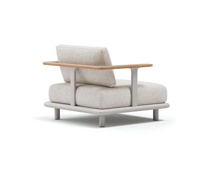 Luxury Bliss Lounge Chair by Atmosphera with Teak Armrests Casa Design Group