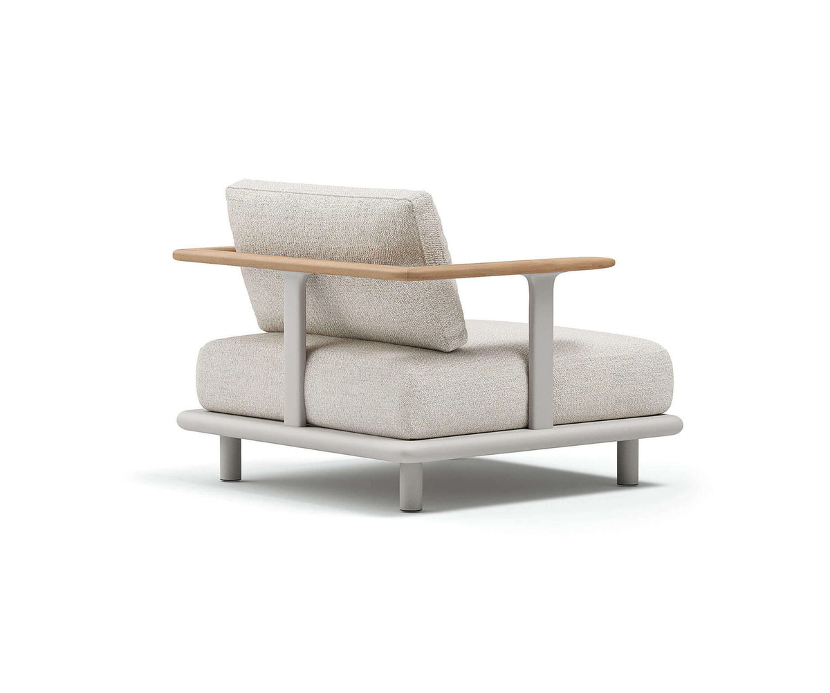 Luxury Bliss Lounge Chair by Atmosphera with Teak Armrests Casa Design Group