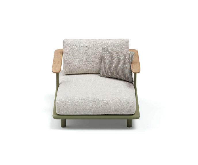Luxury Bliss Lounge Chair by Atmosphera with Teak Armrests Casa Design Group
