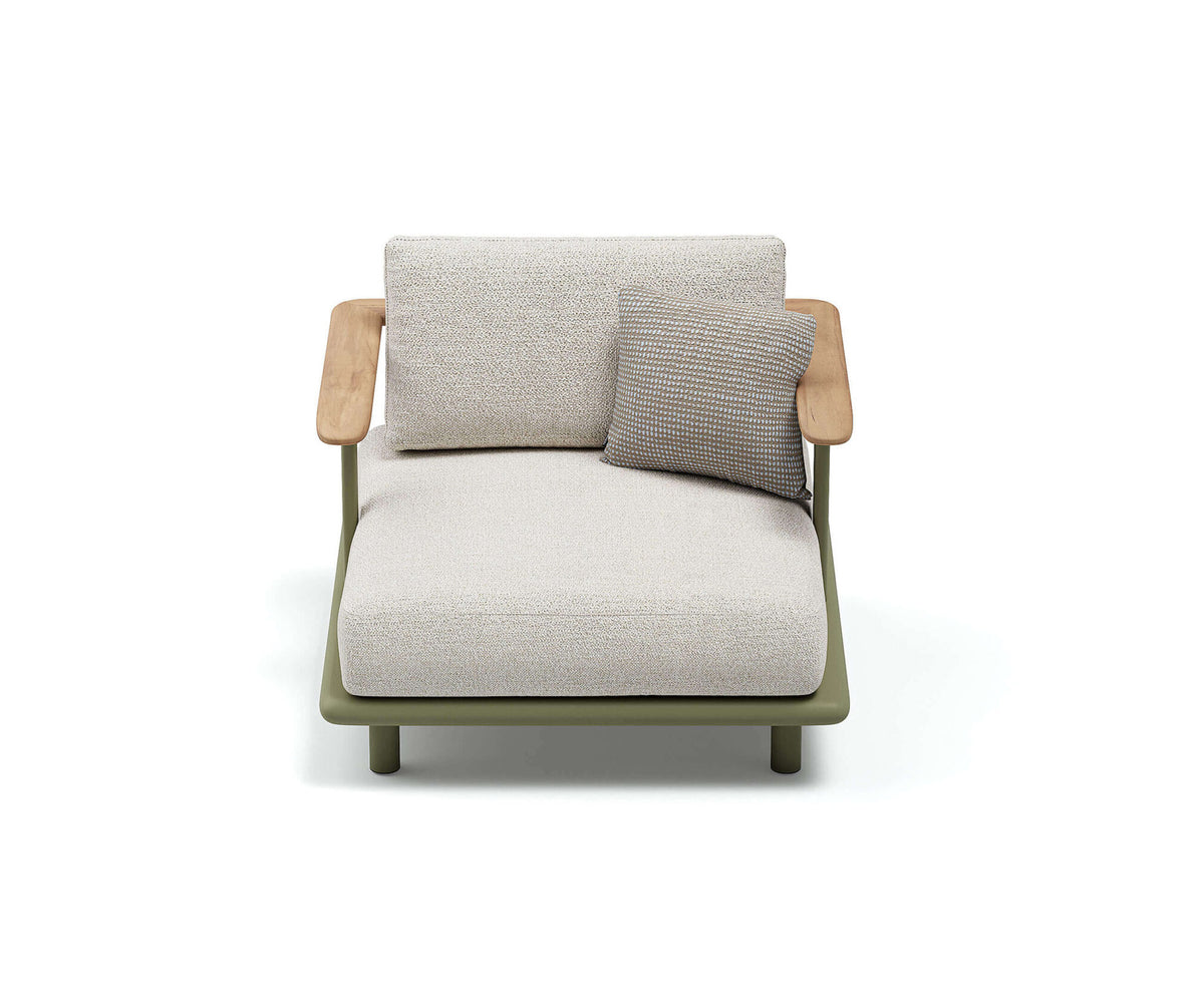 Luxury Bliss Lounge Chair by Atmosphera with Teak Armrests Casa Design Group
