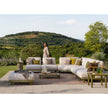High-End Bliss Outdoor Sectional Sofa in Aluminum and Teak by Atmosphera Casa Design Group