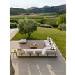 High-End Bliss Outdoor Sectional Sofa in Aluminum and Teak by Atmosphera Casa Design Group