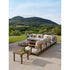 High-End Bliss Outdoor Sectional Sofa in Aluminum and Teak by Atmosphera Casa Design Group