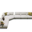 High-End Bliss Outdoor Sectional Sofa in Aluminum and Teak by Atmosphera Casa Design Group