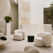 Bobo Coffee Table by Meridiani with a minimalist geometric design and lacquered finish.