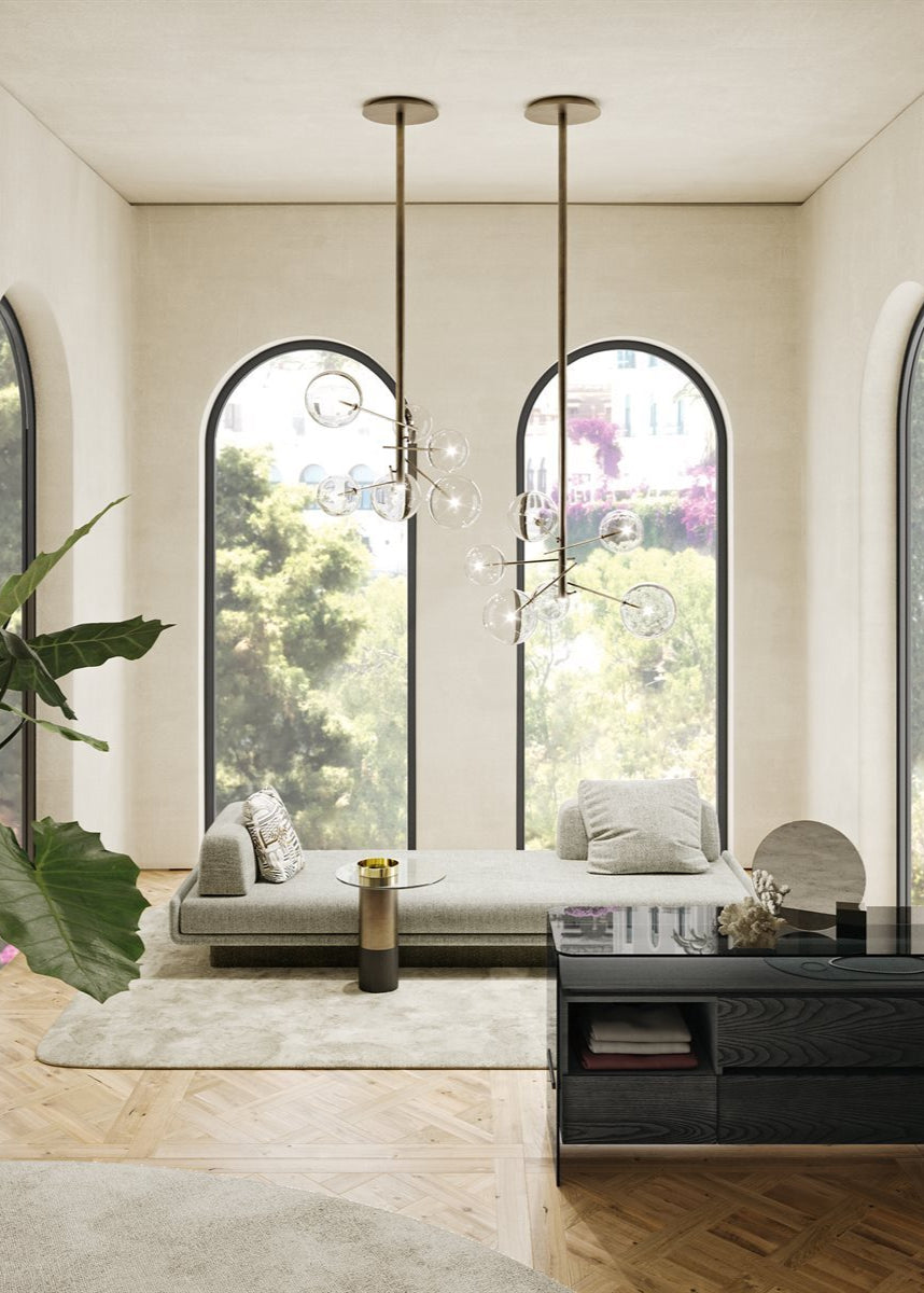 High End Bolle 6-Spheres Suspended Lamp by Gallotti&Radice Casa Design Group