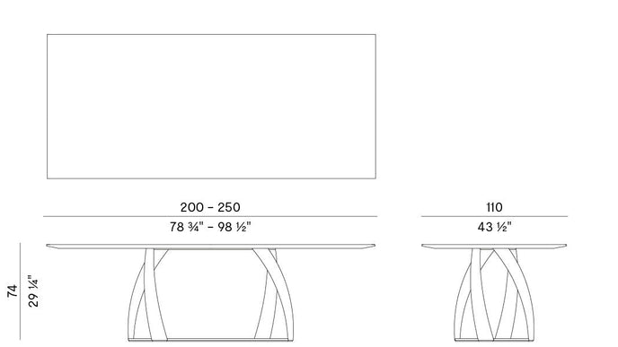 High End Bon Bon Dining Table by Potocco Casa Design Group