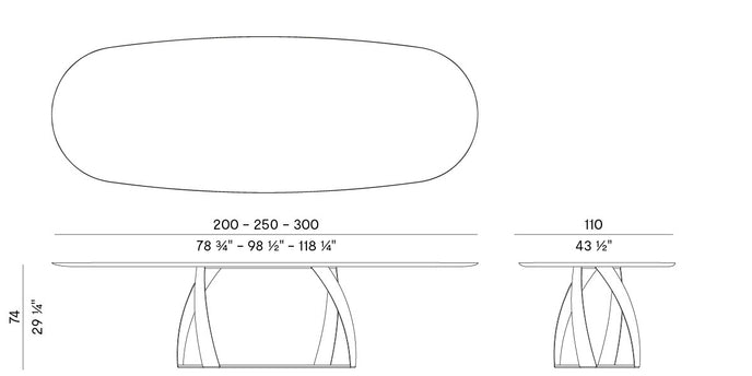 High End Bon Bon Dining Table by Potocco Casa Design Group
