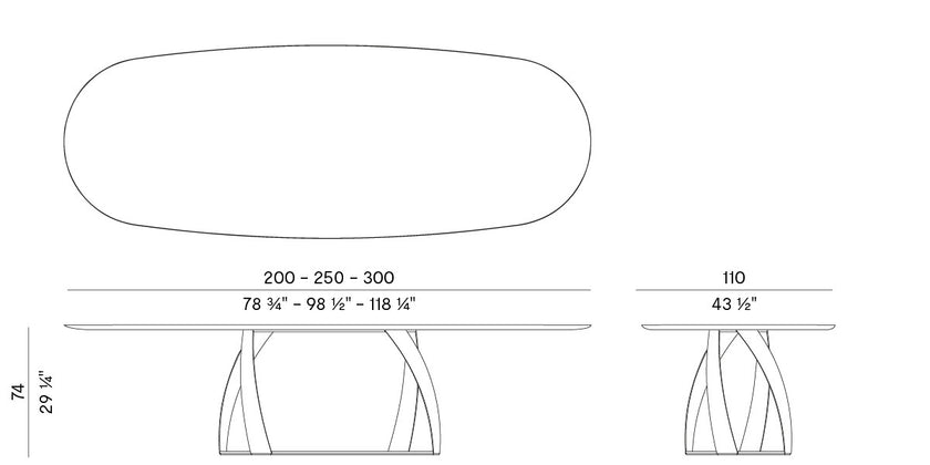 High End Bon Bon Dining Table by Potocco Casa Design Group