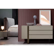 Luxury Antibes Nightstand by Bonaldo with Asymmetrical Metal Base | Casa Design Group
