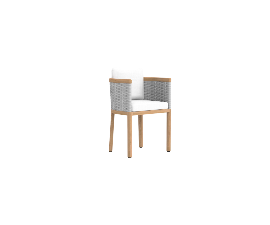 Luxury Boro Premium Teak Outdoor Dining Armchair by Danao | Casa Design Group