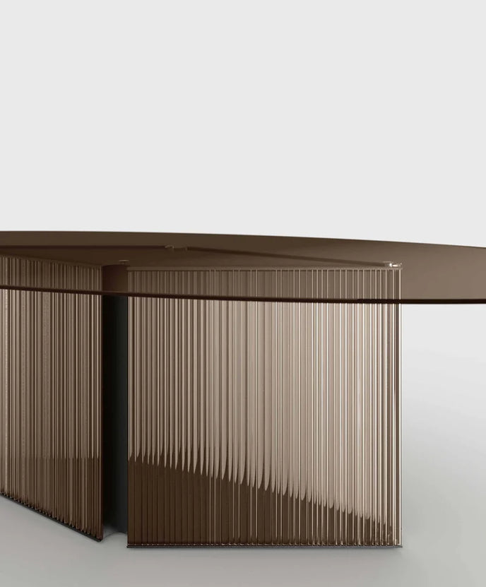 Bow Glass Dining Table by Massimo Castagna for Tonelli Design | Casa Design Group