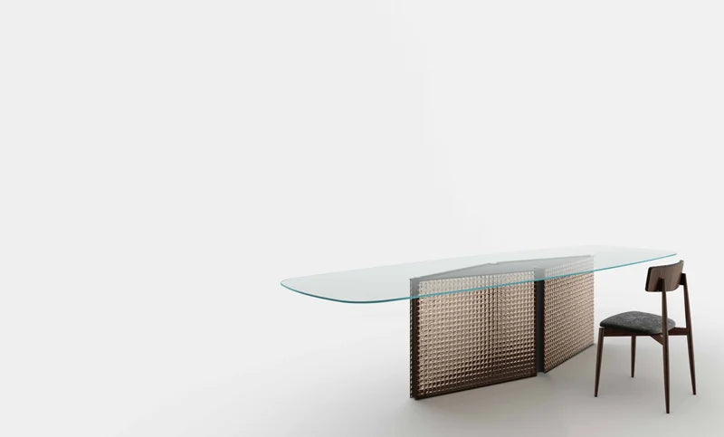 Bow Glass Dining Table by Massimo Castagna for Tonelli Design | Casa Design Group