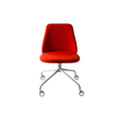 Break 1542 swivel chair by Bross with quilted upholstery and satin chromed base with casters Casa Design Group