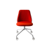Break 1542 swivel chair by Bross with quilted upholstery and satin chromed base with casters Casa Design Group