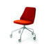 Break 1542 swivel chair by Bross with quilted upholstery and satin chromed base with casters Casa Design Group