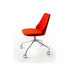 Break 1542 swivel chair by Bross with quilted upholstery and satin chromed base with casters Casa Design Group