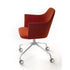 Break 1543 Swivel Chair by Bross with quilted upholstery and satin chromed metal base Casa Design Group