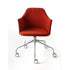 Break 1543 Swivel Chair by Bross with quilted upholstery and satin chromed metal base Casa Design Group