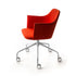 Break 1543 Swivel Chair by Bross with quilted upholstery and satin chromed metal base Casa Design Group