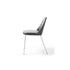 Break 1640 dining chair by Bross with quilted upholstery and satin chromed metal base Casa Design Group