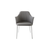 Break 1641 Dining Armchair by Bross with upholstered seat and satin chromed metal legs Casa Design Group