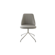 Break 1642 swivel chair by Bross with quilted upholstery and satin chromed metal base Casa Design Group