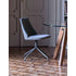 Break 1642 swivel chair by Bross with quilted upholstery and satin chromed metal base Casa Design Group
