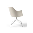 Break 1643 swivel armchair by Bross with quilted upholstery and satin chromed metal base Casa Design Group