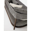 Burton Sofa by Frigerio featuring a solid ashwood frame, angled legs, and a sophisticated leather and fabric upholstery combination | Casa Design Group