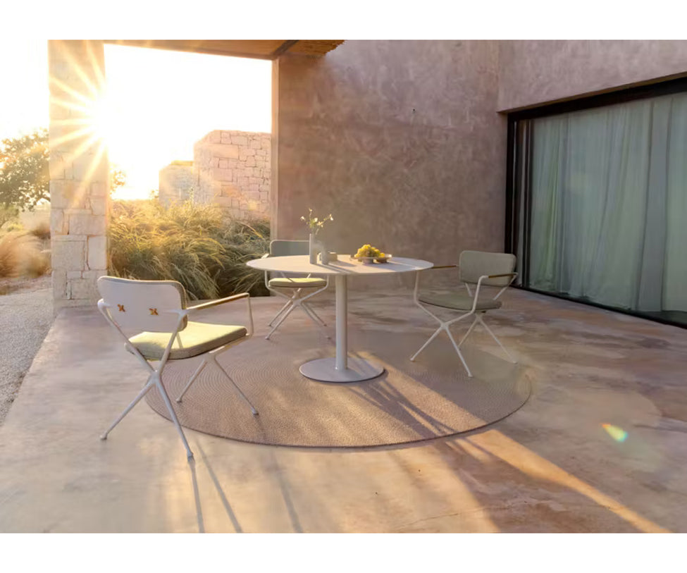 Elegant Butler Low Round Outdoor Dining Table by Royal Botania | Casa Design Group