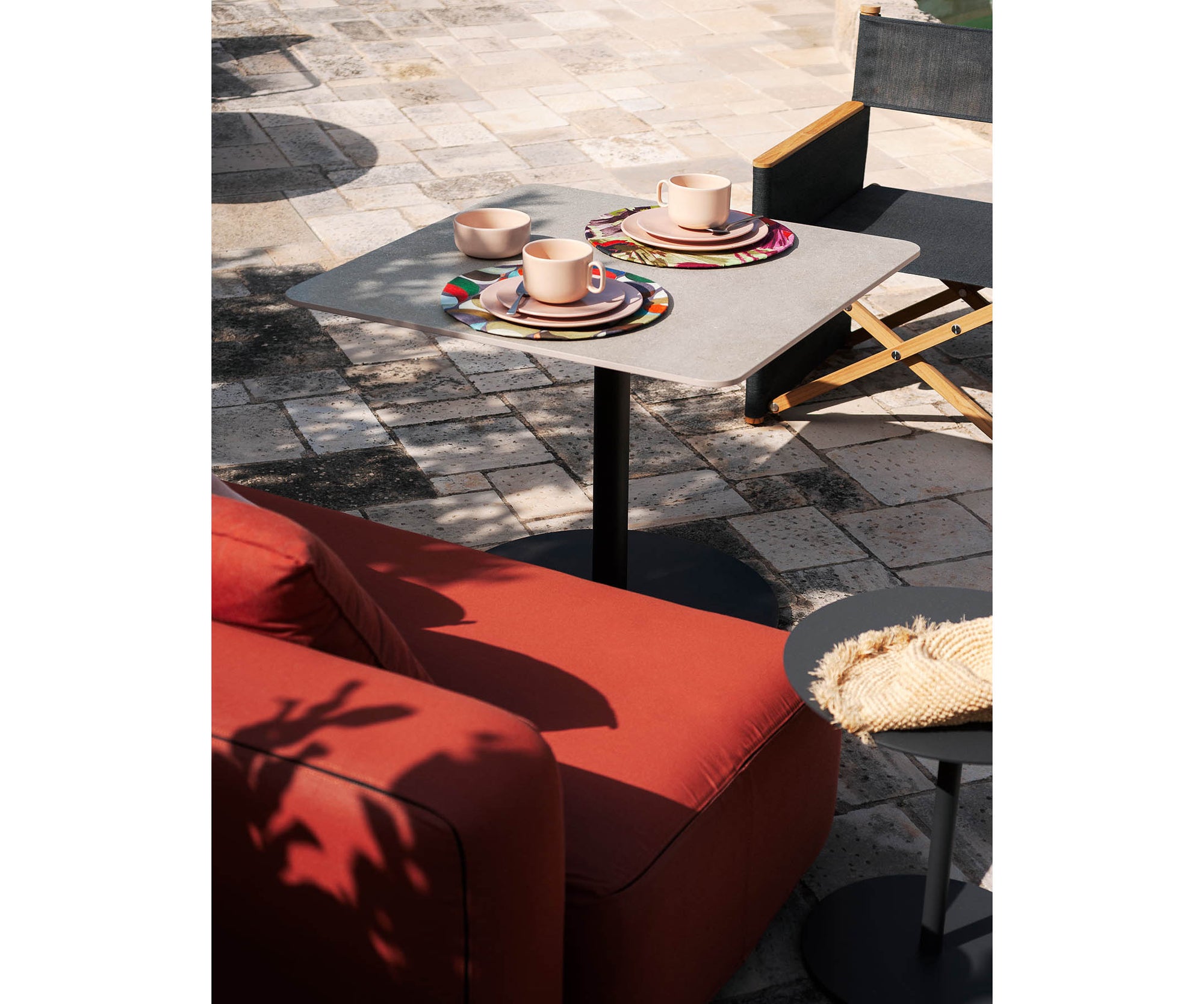 Elegant Roda Button Square Outdoor Dining Table | Casa Design Group