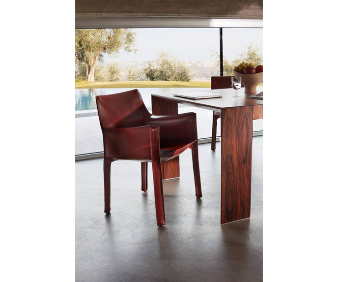 Luxury Cab 413 Armchair by Cassina in Saddle-Hide Leather Casa Design Group